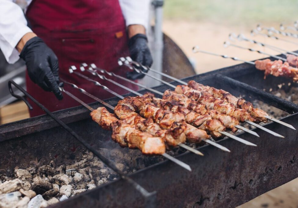Food,Festival,With,Food,Stall,Kiosk,,Open-air,Outdoor,Fair,Market,